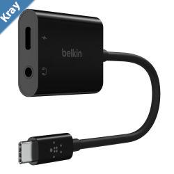 Belkin RockStar 3.5mm Audio  USBC Charge Adapter  BlackNPA004btBK 60W PD Superior Audio Compatible Withith Smartphones 2 Years Warranty