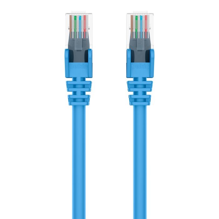 Belkin Cat6 Network cables  BlueA3L980bt03MBLUSGold plated connectorSnagless moulds help protect the RJ45 connectors