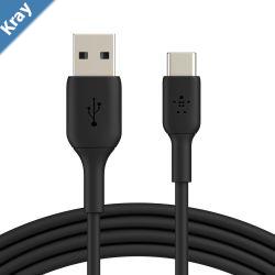Belkin BoostCharge USBC to USBA Cable 2M  Black CAB001bt2MBK15W480Mbps25K Bend Samsung Galaxy MacBook USBIF Certified 2 Years Warranty
