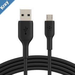 Belkin BoostCharge USBA to MicroUSB Cable 1M  Black CAB005bt1MBK7.5W480Mbps 25K BendsCompatible With MicroUSB Device.2 Years Warranty