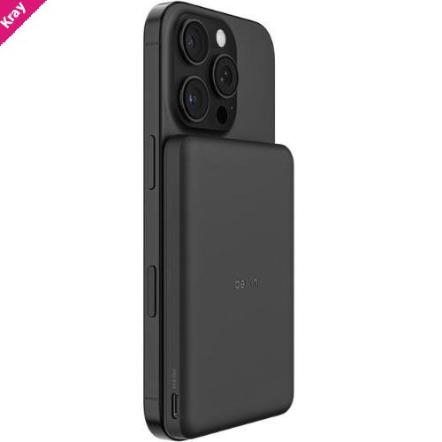 Belkin BoostCharge Slim Magnetic Power Bank 5K - Black(BPD010fqBK),1x USB-C(15W),Qi2 (7.5W),USB-C Cable(0.6M), $2,500 CEW, 2 Years Warranty