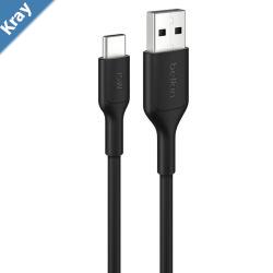 Belkin BoostCharge USBC to USBA Cable 1M  Black CAB021fq1MBK3A15W 480MBPS 300K Bends Apple Samsung USBIF Certified2 Years Warranty