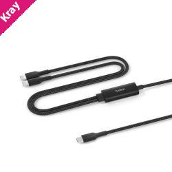 Belkin BoostCharge Pro Braided USB-C to Dual USB-C Cable (1.5M) - Black (CAC004fq1.5MBK), 140W, 480Mbps, 350K+ Bends, Apple, 2 Years Warranty