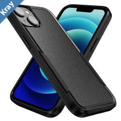Phonix Apple iPhone 14 Plus Armor Light Case Black  Two Tough Layers Port Covers No Slip Grippy Edges Durable Rugged Sleek Pocket Fit