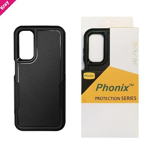 Phonix Rugged Samsung Galaxy A15 5G (6.5') Armor Light Case Black - No-Slip, Sleek, Drop-Protection, Strong & Durable, 3 Years Warranty