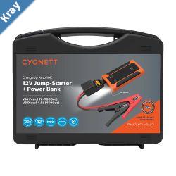 Cygnett ChargeUp Auto 10K mAh JumpStarter  Power PackOrangeCY3577CHAUTVehicle Jump Starter Up to V10 Petrol 7L V8 Diesel 4.5L2 Years Warrany