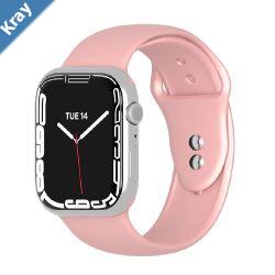 Cygnett FlexBand Silicone Bands for Apple Watch 34567SE 424445mm  PinkCY3998CSBAWStrong  DurableAdjustable Band HolesUltraComfortable