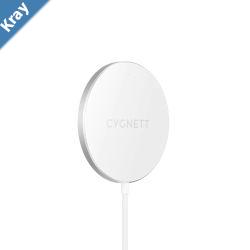 Cygnett MagCharge 15W Fast Magnetic Wireless Charging Cable 2M  White CY3758CYMCC MagSafe  Qi Compatible Perfect Align Seamless Charging