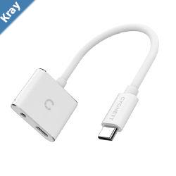 Cygnett Essentials USBC to 3.5MM Audio  USBC Fast Charge Adapter  White CY2866PCCPD Wide Ranging compatibilitySupports USBC PD fast charging