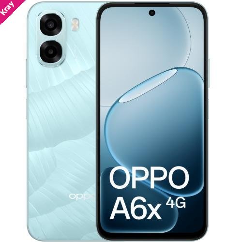OPPO A6x 4G 128GB - Ice Blue (CPH2819AU Ice Blue)*AU STOCK*, 6.75', HD+, 120Hz, 4GB/128GB, 13MP/5MP, Dual SIM, 6100mAh, 2 Years Warranty