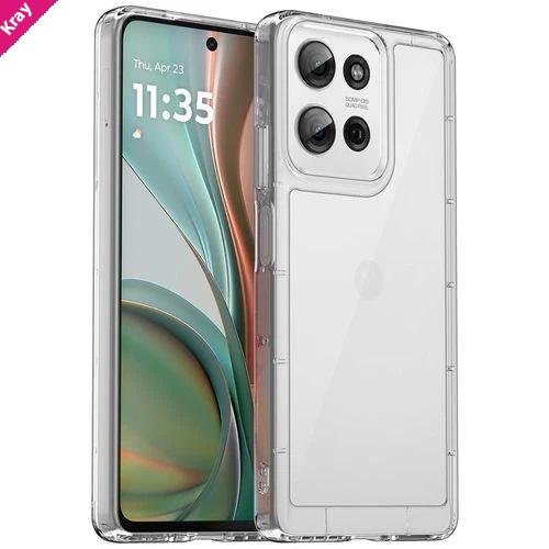 USP Motorola Moto G15 (6.7') Acrylic & TPU Hard Case Clear (With Soft Round Airbags) - Ultra-Thin & Lightweight, Scratch-resistant, 5 Years Warranty