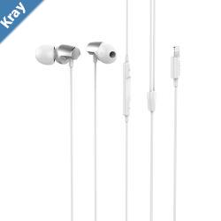 Cygnett Essential Lightning Earphones  CY3630PCCAP Builtin Microphone for Phone Calls Plugs Directly into Your Apple Device Simply Plug