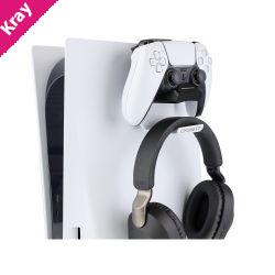 Cygnett Charge & Play PS5 Dual Sense Charging Dock + Headset Hook - (CY4452CYPSC)Extendable Headphone Hook, Charge in just 2 hours,2 Years Warranty