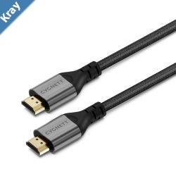 Cygnett Unite 8K HDMI TO HDMI Cable 1.5M  Black CY4532CYHDC Braided Supports 8k60hz  4k120hz Gold Plated HDMI Tips Flexible Materials