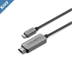 Cygnett Unite 8K USBC to HDMI Cable 2.5MBlackCY4545CHDMIWorks with MacBookWindows PCLaptopsChromebookUltraHD Resolution 8K60Hz4K120Hz