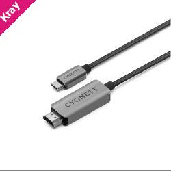 Cygnett Unite 8K USB-C to HDMI Cable (2.5M)-Black (CY4545CHDMI),Supports 8k/(60hz) & 4k(120hz) Works with MacBook/Windows PC/Laptops,2 Years Warranty