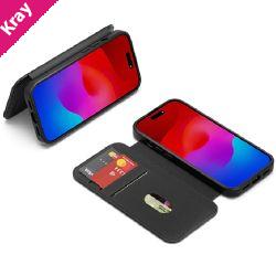 Cygnett MagWallet Apple iPhone 15 Pro (6.1') Leather Wallet Case-Black(CY4596MAGWT),360° Protection,Multi-Angle,3x Card Slots,2 Years Warranty