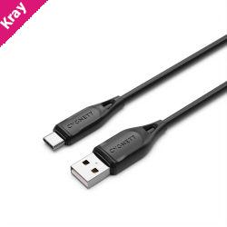 Cygnett Essentials USB-C to USB-A (2.0) Cable (1M) - Black (CY4687PCUSA), 3A/60W, 480Mbps, Turbo Charge, Best for Laptop, 2 Years Warranty