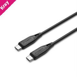 Cygnett Essentials USB-C to USB-C (2.0) Cable (2M) - Black (CY4693PCTYC), 3A/60W, 480Mbps, Turbo Charge, Best for Laptop, 2 Years Warranty