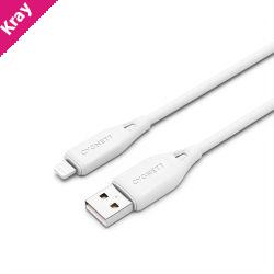 Cygnett Essentials Lightning to USB-A (2.0) Cable (1M) - White (CY4700PCCAL), 2.4A/12W, 480Mbps, Turbo Charge, Apple iPhone, 2 Years Warranty