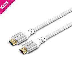 Cygnett Unite 8K HDMI to HDMI Cable (1.5M) - White(CY4864CYHDC), Braided, Supports 8k (60Hz) & 4k (120Hz), 48Gbps Bandwidth,2 Years Warranty
