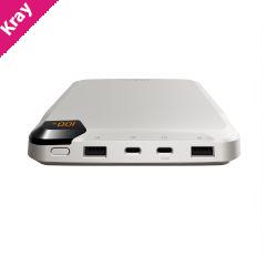 Cygnett ChargeUp VertPWR 25K mAh Laptop Power Bank + USB-C Cable (40CM) + Stand - Champagne (CY5129PBCHE),100W,4x USB Charging Ports, 2 Years Warranty