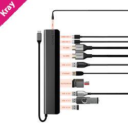 Cygnett UniteRiser 12-in-1 USB-C Multiport Hub Adapter-(CY5148HUB12)4x USB-A, 2xUSB-C (100W PD/3.0), 2xHDMI(60Hz/30Hz),1x SD 1xMicroSD,2Years Warranty