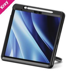 Cygnett GripStand Apple iPad Air (13') (M2/M3) / iPad Pro (12.9') (6th-3rd) Case -Black(CY5203CPGRP), Built-in Screen Protector, 2 Years Warranty