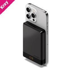 Cygnett MagSlim 10k Magnetic Wireless Power Bank -Black(CY5278PBCHE),20W USB-C,10W Wireless,MagSafe & Qi,Digital Display,Travel-Ready,2 Years Warranty