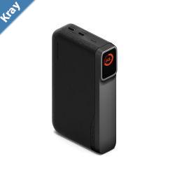 Cygnett Encore 20k mAh Power Bank  GraphiteCY5633PBCHE 65W 2x USBC PD 1x USBA Ports LED DisplayFast Charge3x Device Charge2 Years Warranty