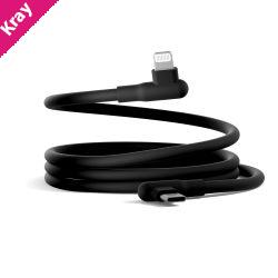 Cygnett DriveSync Right Angled Silicone Lightning to USB-C Cable (0.7M) - (CY5668CCACB), 3A/30W, 480Mbps, Drive & Sync, 2 Years Warranty