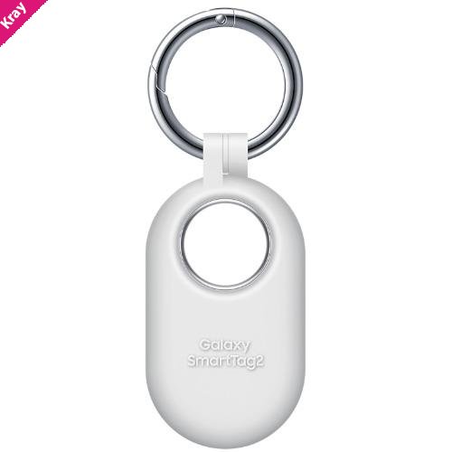 Samsung Galaxy SmartTag 2 Silicon Case - White (EF-PT560CWEGWW),*AU STOCK*, Soft-Touch Protection, Built-in Carabiner Ring, 1 Years Warranty
