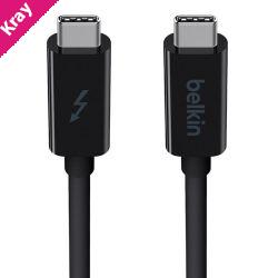Belkin Thunderbolt 3 Cable USB-C  to USB-C (1M) - Black (F2CD081ds1M-BLK ) Faster, Stronger, 20Gbps, Thunderbolt Certified, 60W PD, 2 Years Warranty