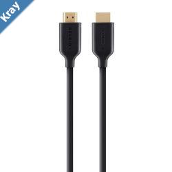 Belkin High Speed HDMI Cable With Ethernet 4KUltra HD Compatible 5M  Black F3Y021bt5M 120Hz 10.2Gbps Bandwidth 2 Years Warranty