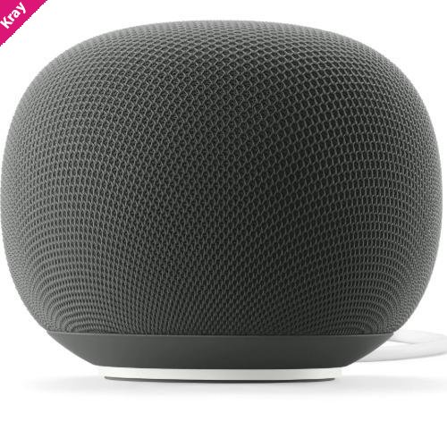 Google Home Speaker - Dark Hazel(GA10554-AU), 1GB/4GB, 360° Sound, Built-in Google Assistant, Smart Home Control, Multi-Room Audio, 2 Years Warranty