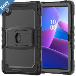 USP Rugged Lenovo Tab 10.1 Case Black  BuiltinKickstand Shoulder Strap DropProof ShockProof