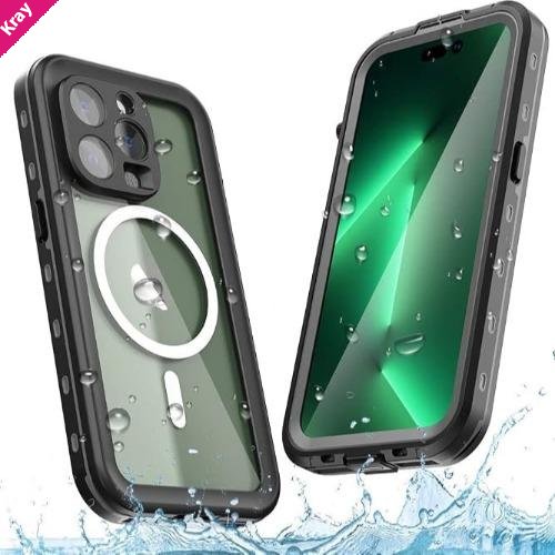 USP Apple iPhone 14  (6.1') WaterProof Case Black - IP68, Reliable & Durable, 360° Rotation, DustProof, SnowProof, 5 Years Warranty