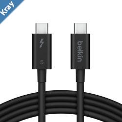 Belkin Connect Thunderbolt 5 USBC to USBC Cable 1M  Black INZ005fq1MBK 5A240W 80Gbps 8K or 4K540Hz Durable 2 Years Warranty
