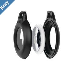 Belkin Waterproof Secure Holder with Key Ring for AirTag Pack of 2  BlackMSC014btBKIPXB WaterproofConvenient Twist Lock Design2 Years Warranty