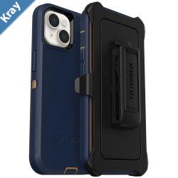 OtterBox Defender Apple iPhone 14 Plus Case Blue Suede Shoes  7788367 DROP 4X Military StandardMultiLayerIncluded HolsterRaised EdgesRugged