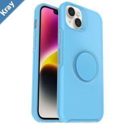 OtterBox Otter  Pop Symmetry Apple iPhone 14 Plus Case You Cyan This Blue  7788783 AntimicrobialDROP 3X Military StandardSwappable PopGrip