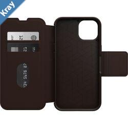 OtterBox Strada Apple iPhone 16e  iPhone 14 Case Brown  7789657 DROP 3X Military Standard Leather Folio Cover Card Holder 7 Years Warranty
