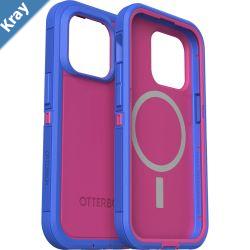 OtterBox Defender XT MagSafe Apple iPhone 14 Pro Case Blooming Lotus Pink7789123DROP 5X Military StandardMultiLayerRaised EdgesPort Covers
