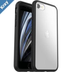 OtterBox React Apple iPhone SE 3rd  2nd Gen and iPhone 87 Case Black Crystal ClearBlack  7780951 AntimicrobialDROP Military Standard