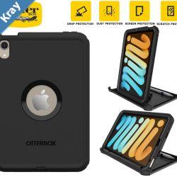 OtterBox Defender Apple iPad Mini 8.3 6th Gen Case Black  7787476 DROP 2X Military Standard Builtin Screen Protection MultiPosition