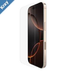 Belkin ScreenForce UltraGlass 2 Apple iPhone 17 iPhone 16 Pro 6.3 Screen Protector  Clear OVA157fq Drop Protection 2.2M 2 Years Warranty