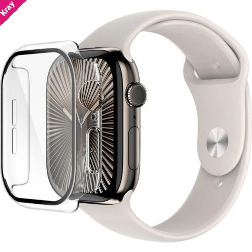 Belkin ScreenForce TemperedCurve 2-in-1 Treated Screen Protector + Bumper for Apple Watch Series 10 (46mm) - Clear(OWA003fqCL), 2 Years Warranty