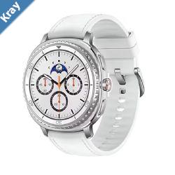 Samsung Galaxy Watch8 Classic Bluetooth  4G 46mm  White SML505FZWAXSA 1.3Super AMOLED1.6GHz2GB64GBBluetooth v5.3445mAh2 Years Warranty