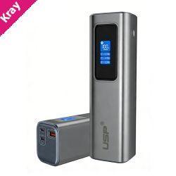 USP 27600 mAh Power Bank- Space Grey, 140W Fast Charge, 2x USB-C(65W), 1x USB-A(22.5W), Compact & lightweight, 2 Years Warranty