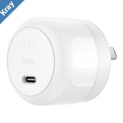 Belkin Boostcharge Compact 20W USBC PD 3.1 Wall Charger  White WCA009AUWH Dynamic PowerSafe  Efficient Compact  TravelReady2 Years Warranty